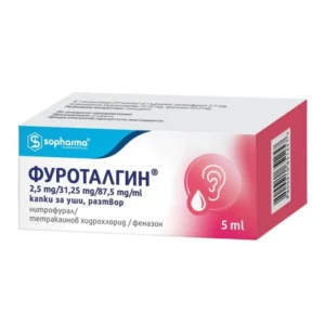Фуроталгин капки за уши 2.5 мг/31.25 мг/87.5 мг/мл х5 мл